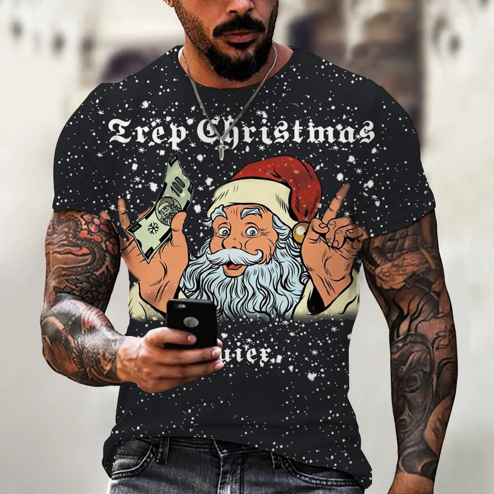 Fun Christmas Holiday Hip Hop Santa T-shirts