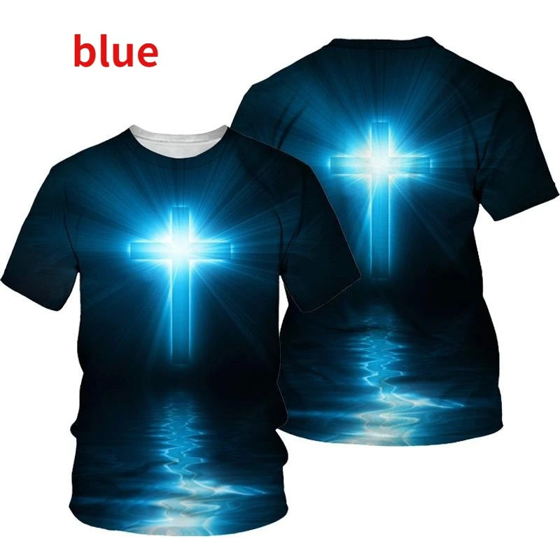 Christian 3D-Printed Cross T-Shirt