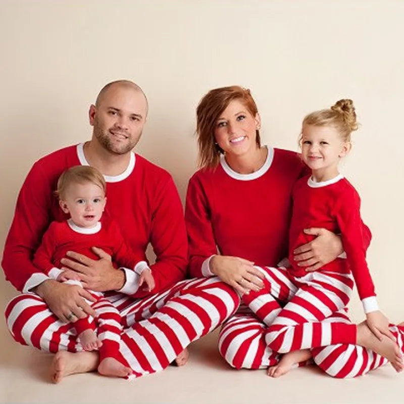 Striped Matching Family Christmas Pajamas