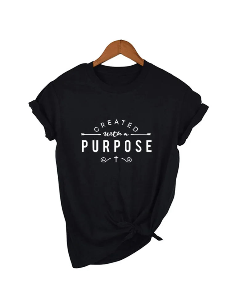 "Created With A Purpose" Cross T-Shirts