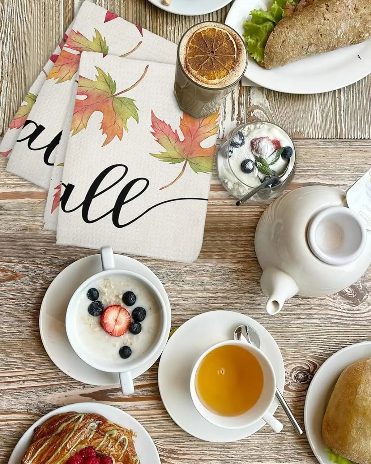 Autumn Maple Leaf Kitchen Dish Towels