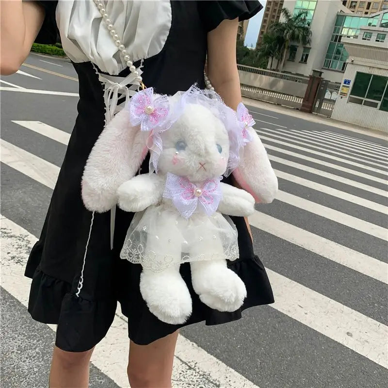 Bow Rabbit Doll Crossbody Bag