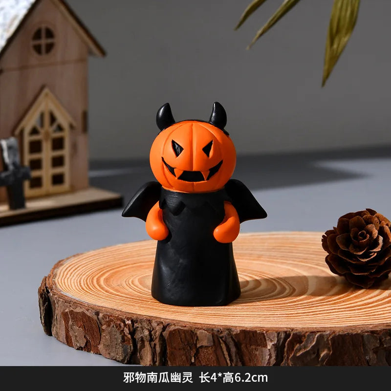 Pumpkin desktop spooky doll decorations