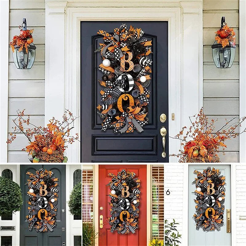 Halloween Boo Swag Wreath