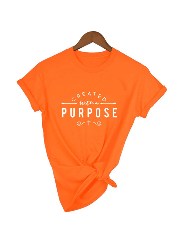 "Created With A Purpose" Cross T-Shirts
