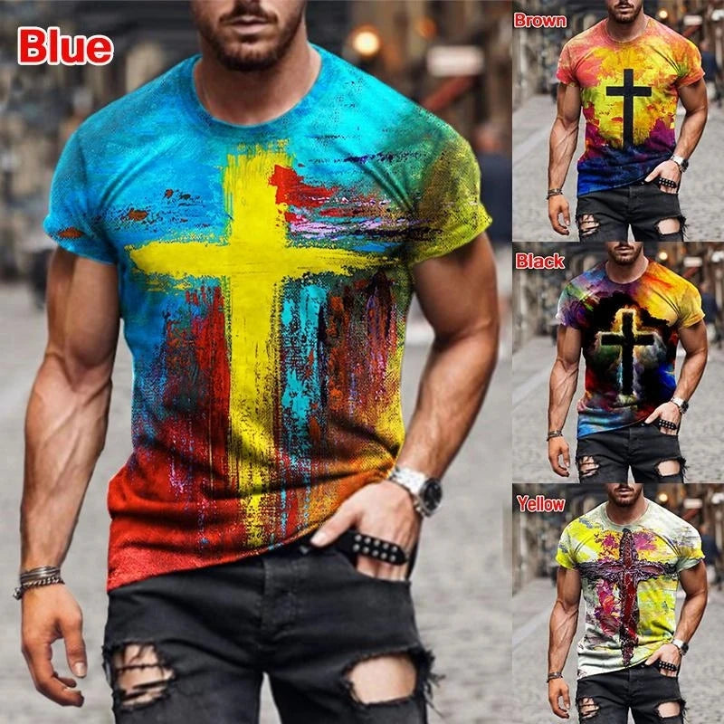 Christian 3D-Printed Cross T-Shirt