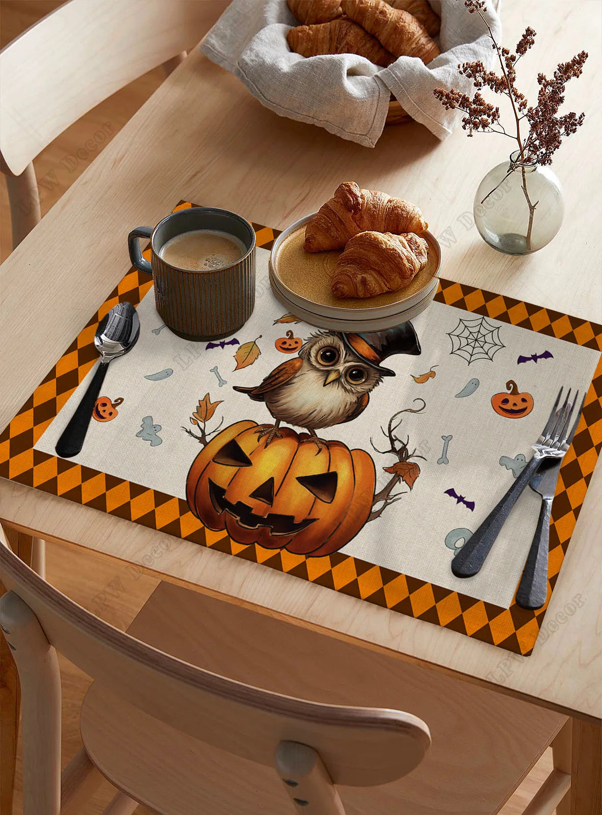 Halloween Placemat Sets (4/6 Pcs)