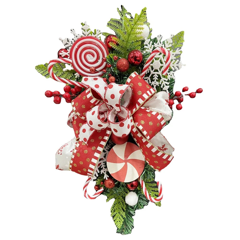 Christmas Candy Upside Down Tree Garland Decoration