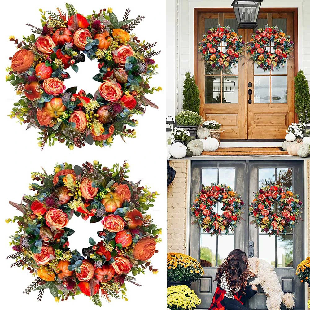 Autumn Harvest Reusable Farmhouse Wreath