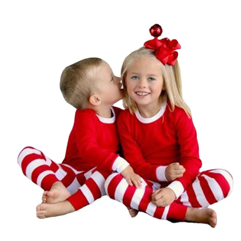 Striped Matching Family Christmas Pajamas