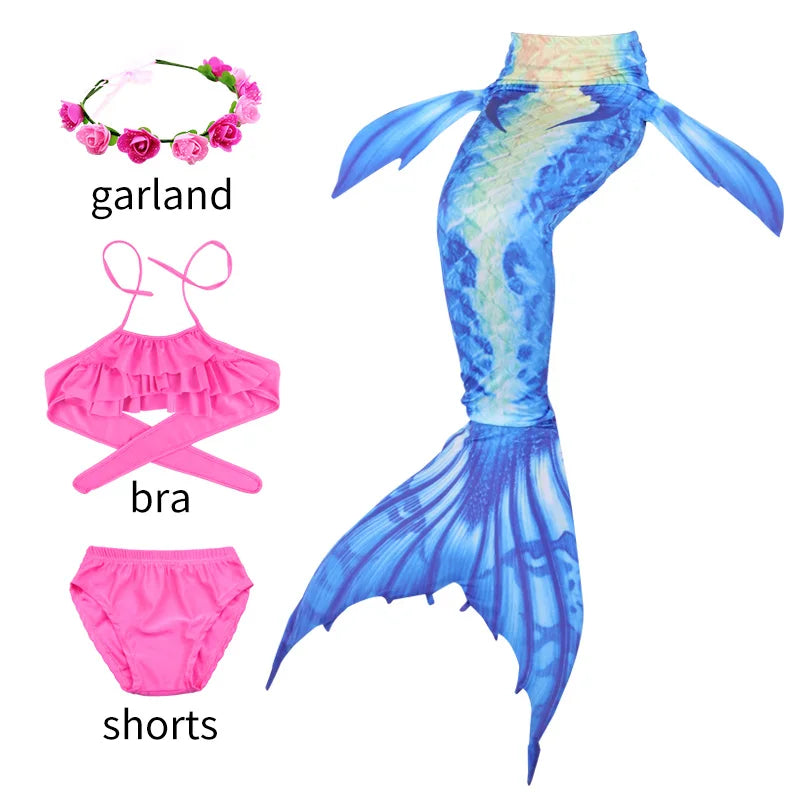 NEW Design 4Pcs 5Pcs/Set Kids Mermaid Tails