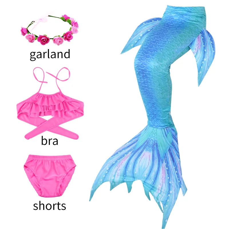 NEW Design 4Pcs 5Pcs/Set Kids Mermaid Tails