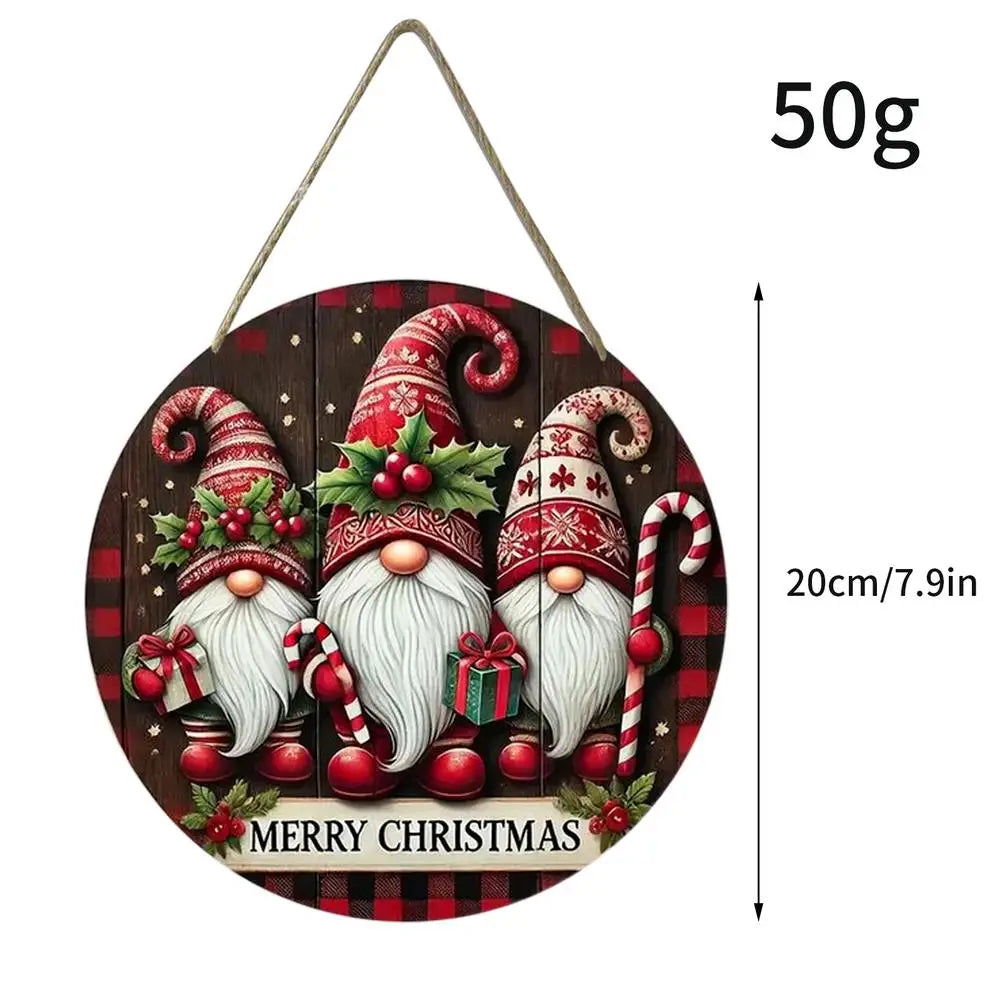 Wooden Christmas Tree Decoration Hanging Plaque