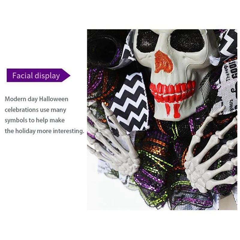 Halloween Skull Wreath