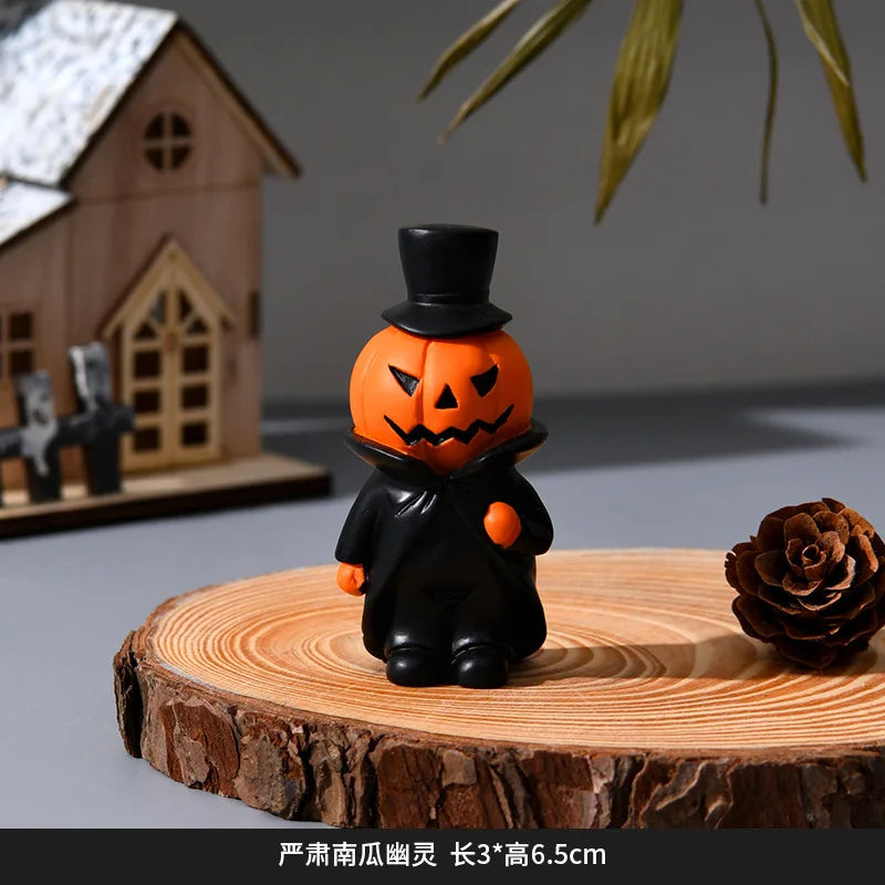 Pumpkin desktop spooky doll decorations