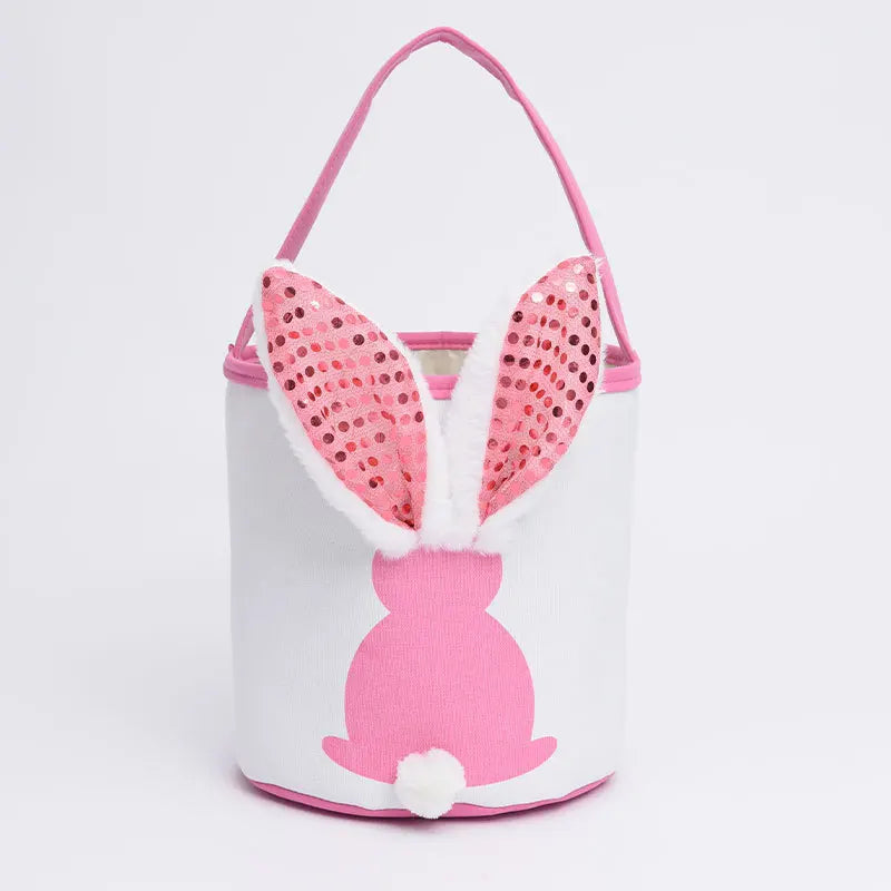 Cute Sequin Bunny Ear Easter Basket