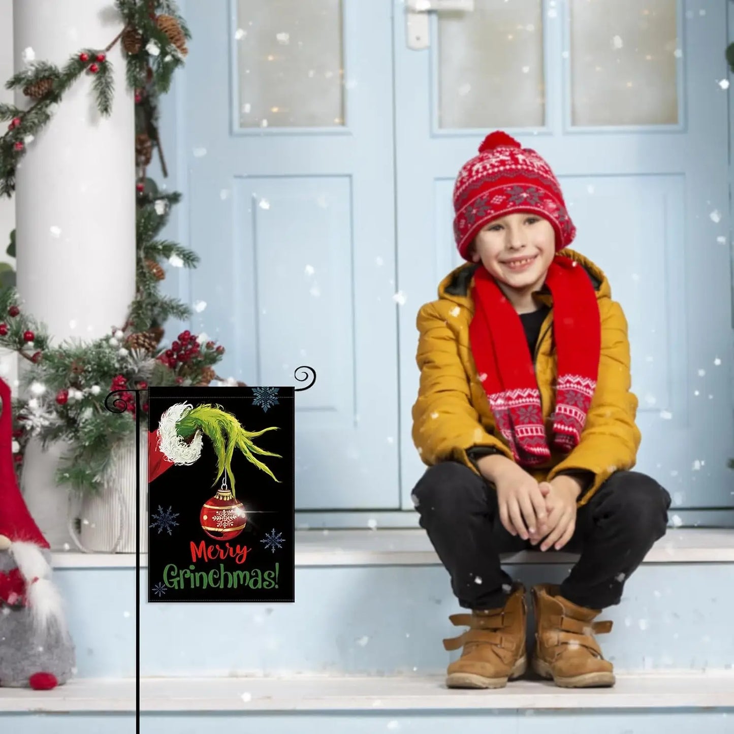Grinch Christmas Garden Flags