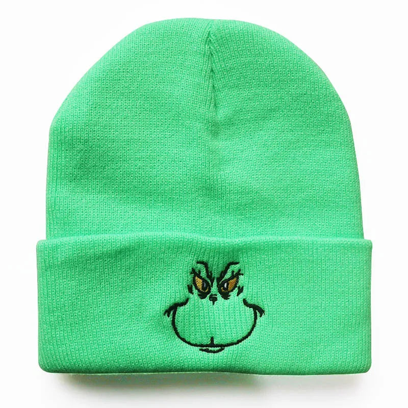 Embroidery Grinch Beanies
