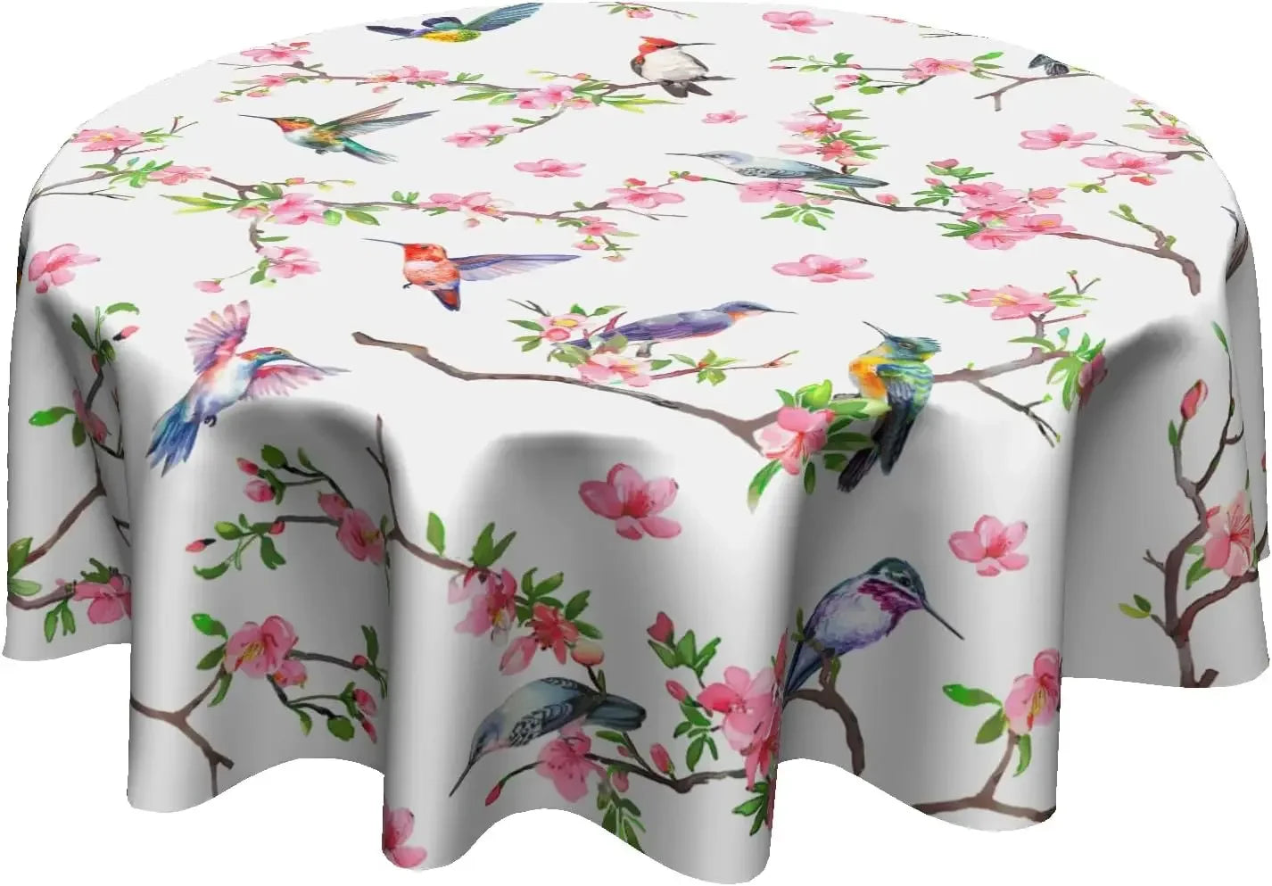 Autumn Blue Pumpkin Round Tablecloth