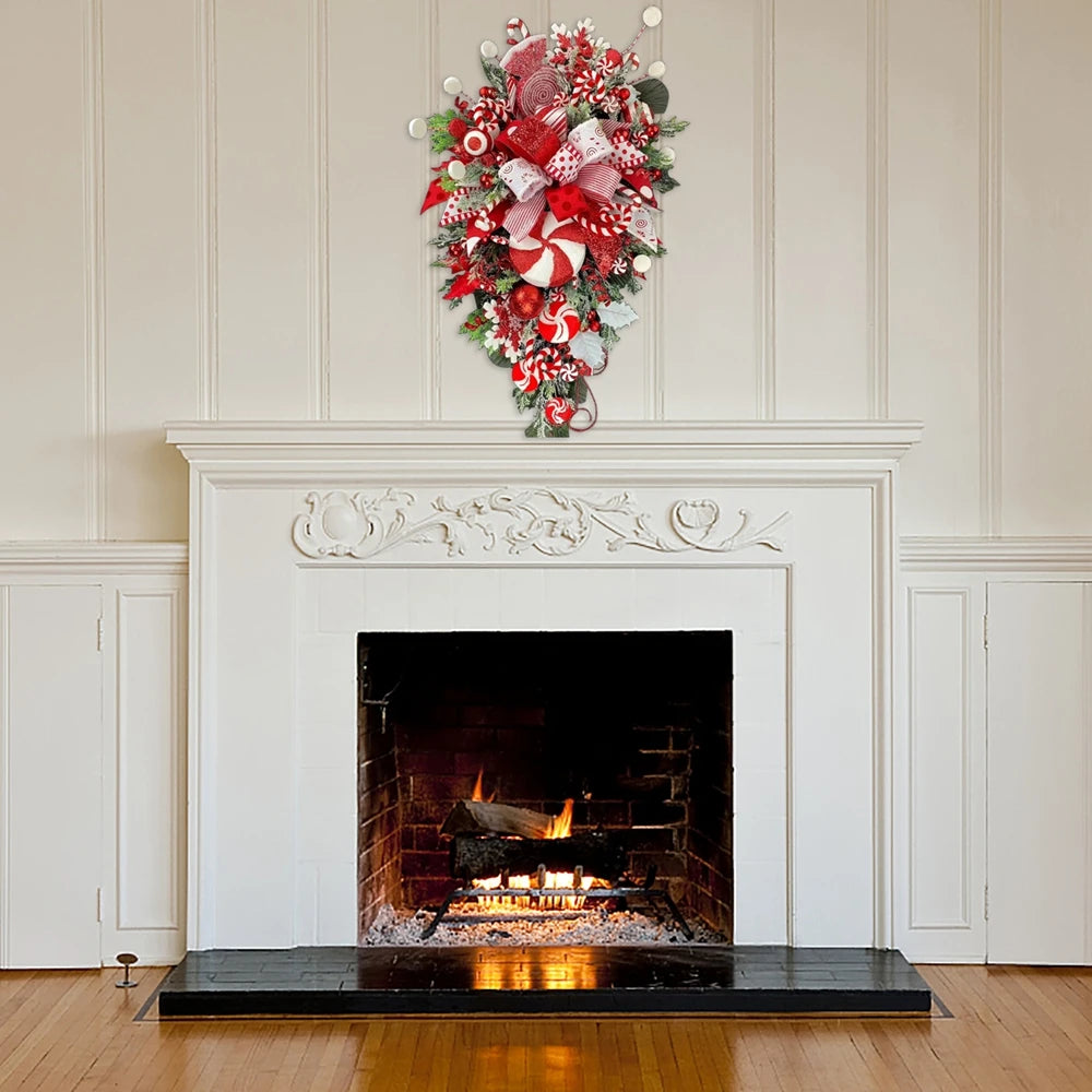 Christmas Candy Upside Down Tree Garland Decoration