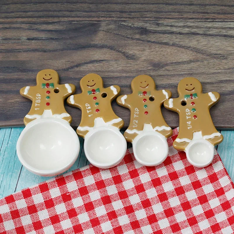 4 Pcs/set Christmas Characters Measuring Tools Set