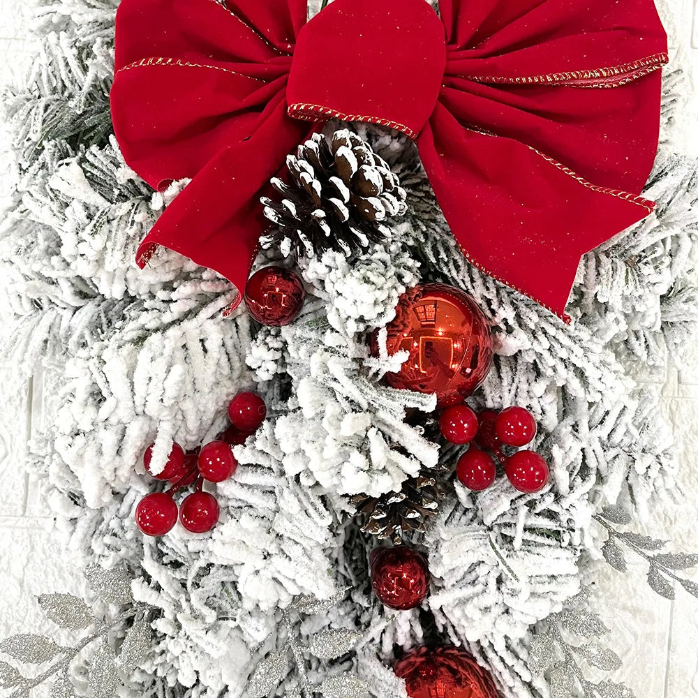 Flocked Wreath, Swag & Garland Collection