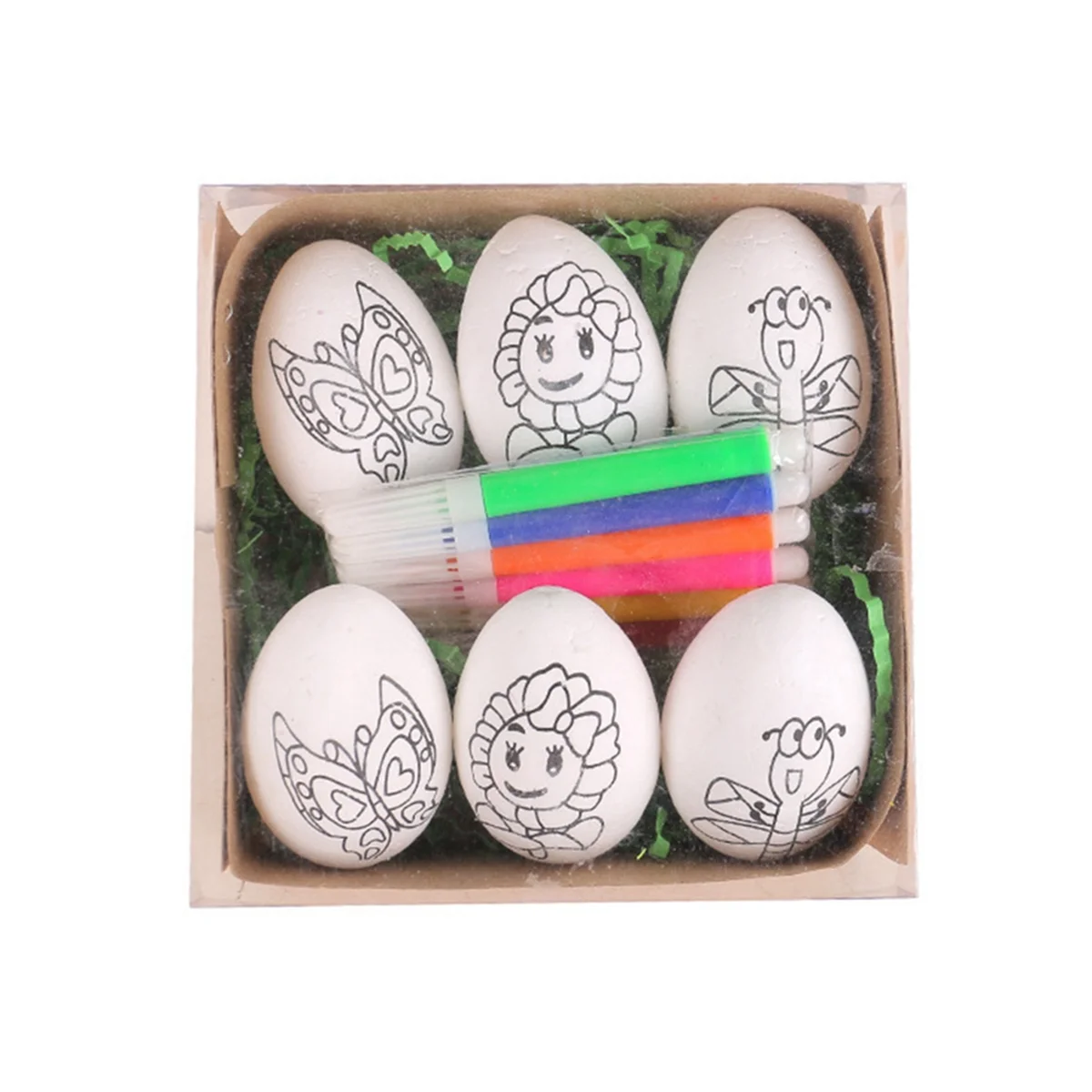 6-Piece DIY Hand-Painted Easter Egg Kit
