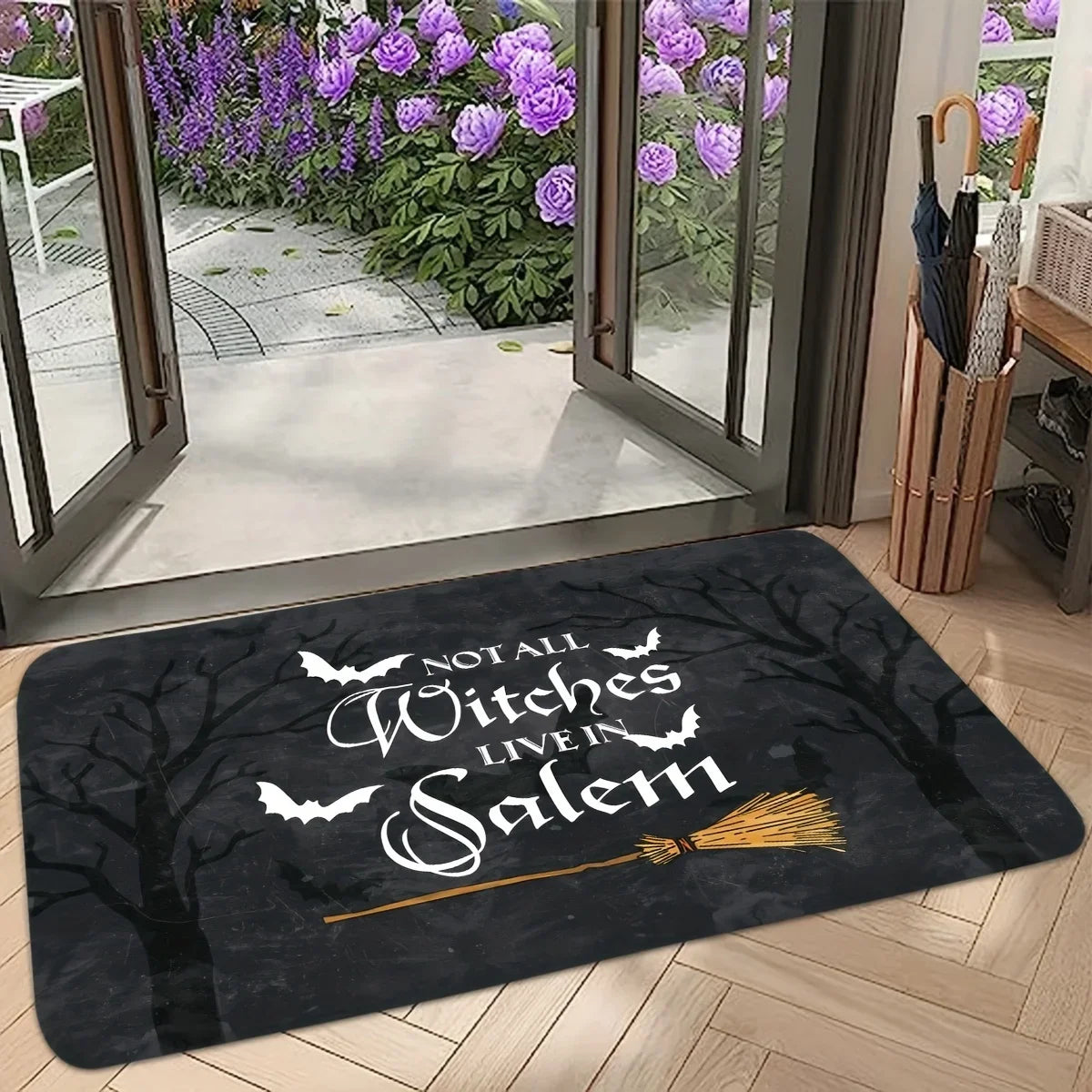 NOT All Witches Live in Salem Halloween Mat