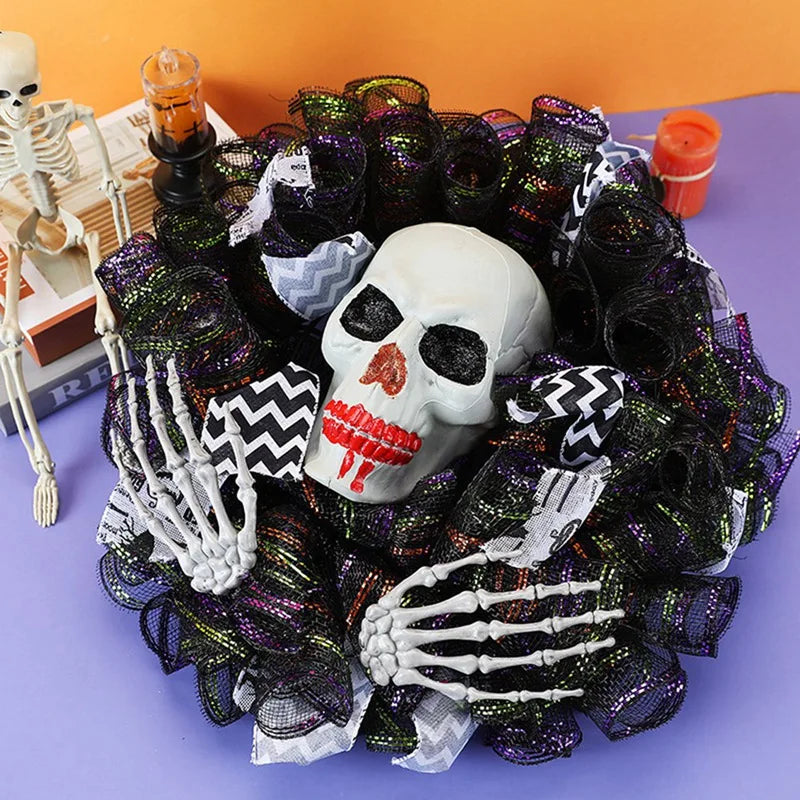 Halloween Skull Wreath