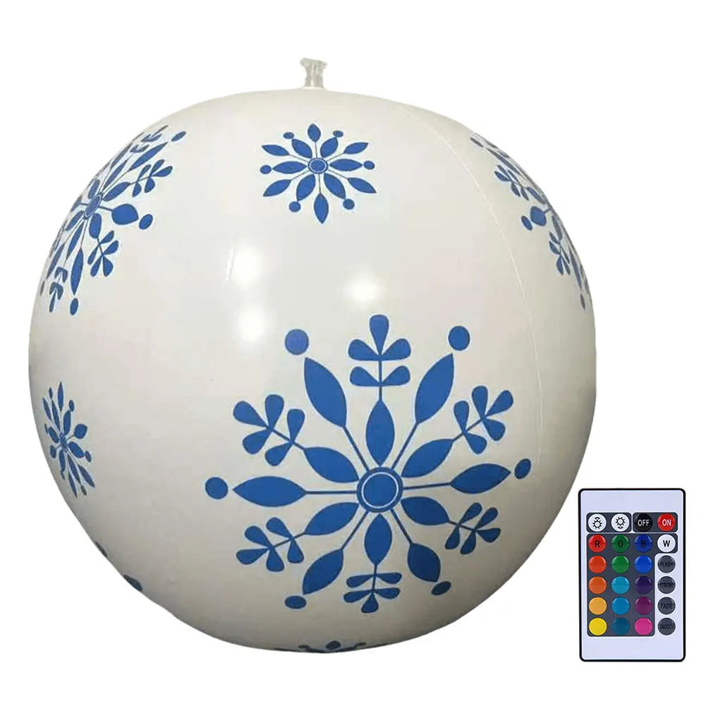 Inflatable Snowflake or Penguin Ornament (with LED lights)