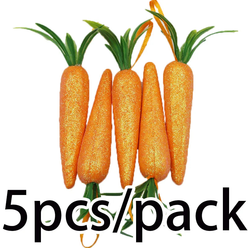 Shiny Foam Carrot Decorations β 12x2cm π₯β¨