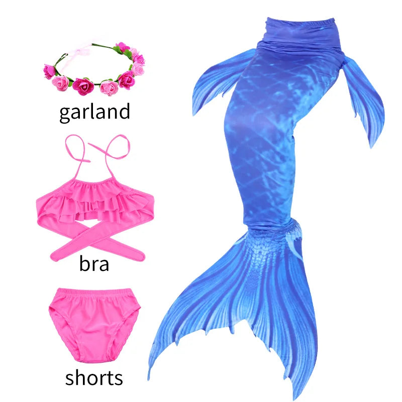 NEW Design 4Pcs 5Pcs/Set Kids Mermaid Tails