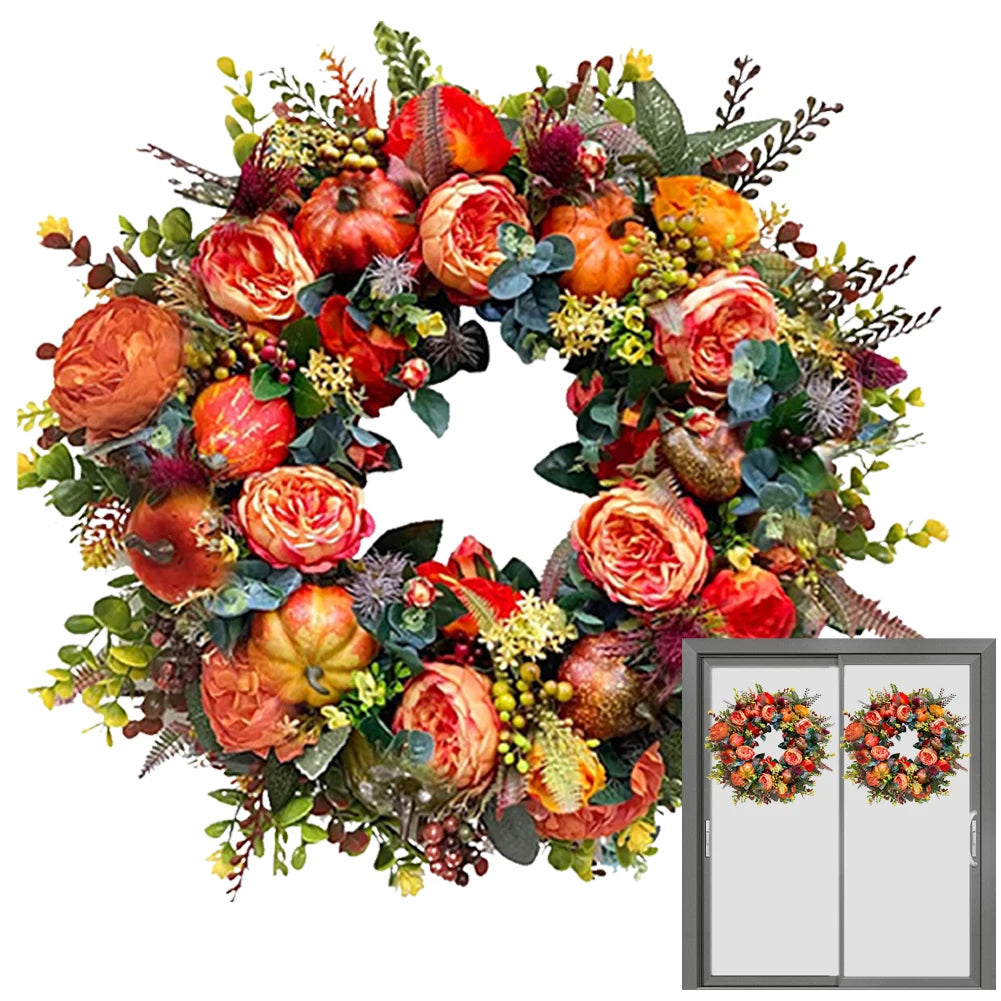 Autumn Harvest Reusable Farmhouse Wreath