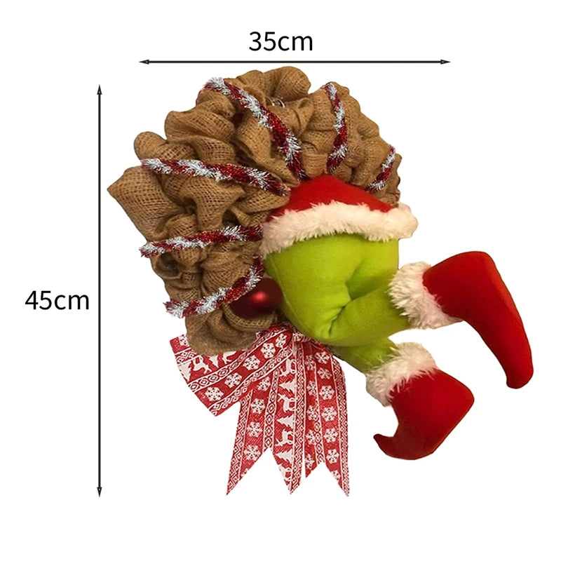 Grinch Burlap Wreath
