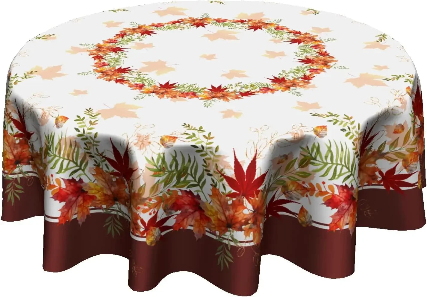 Autumn Blue Pumpkin Round Tablecloth