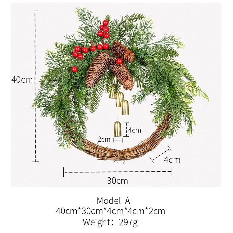 Boho Garland Christmas Wreath