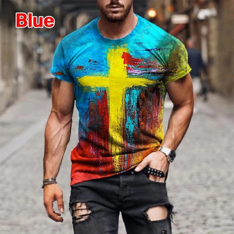 Christian 3D-Printed Cross T-Shirt