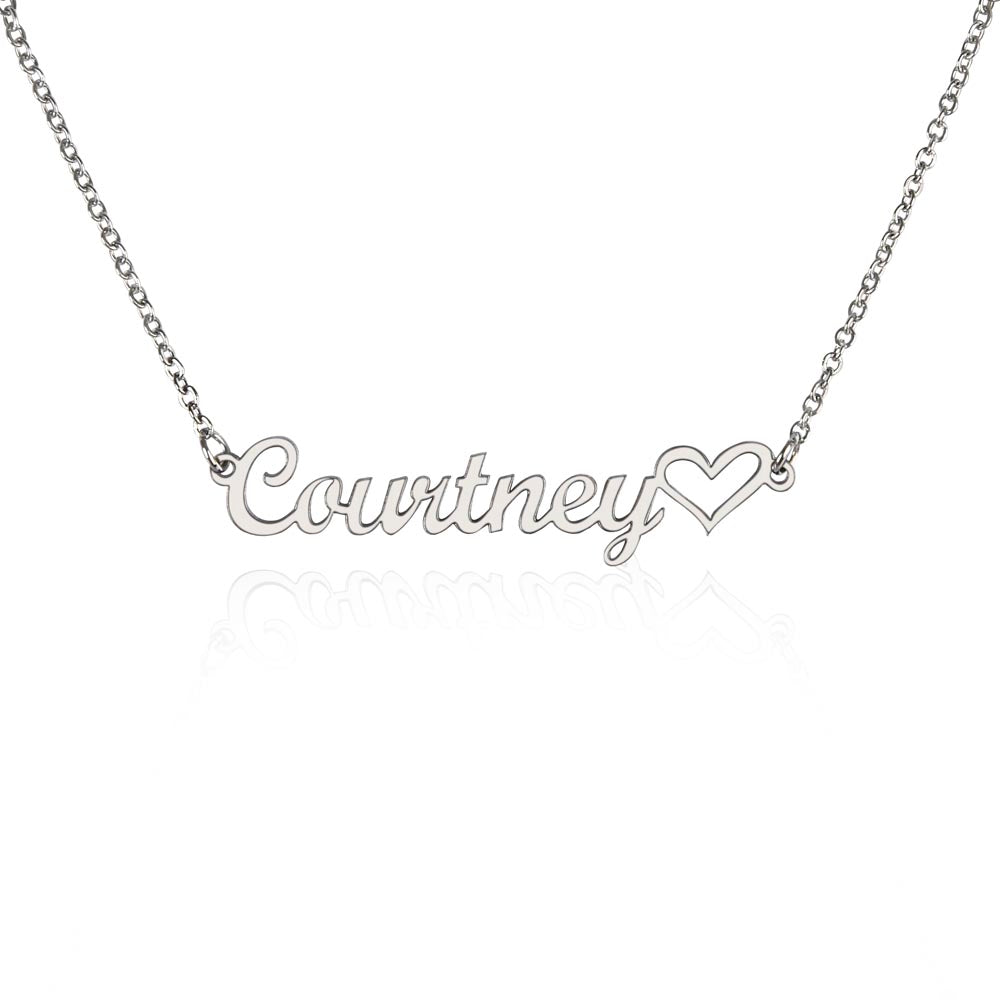 Say My Name with a Heart Necklace