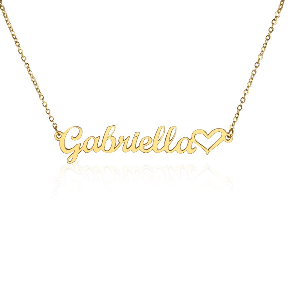 Say My Name with a Heart Necklace