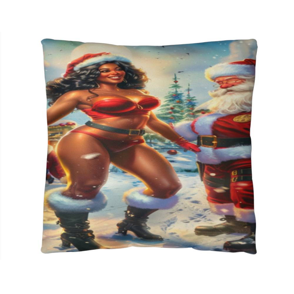 Naughty Never Felt So Nice Mr. & Mrs Claus Pillow