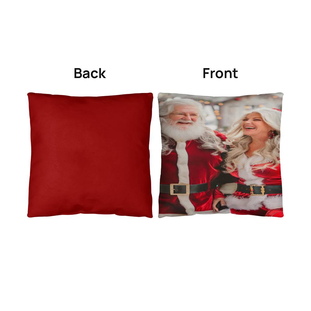The Claus Couple's Workshop Cheer Pillow