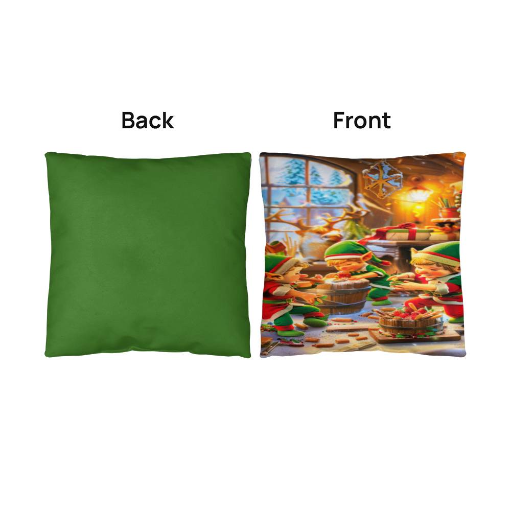 Elves in Action Workshop Magic Pillow