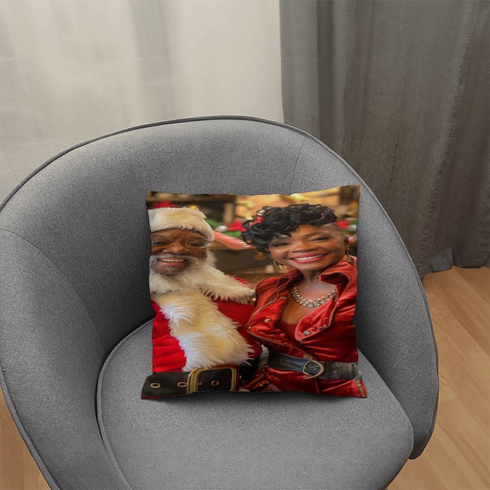 Holiday Bliss with Mr. & Mrs. Claus Pillow