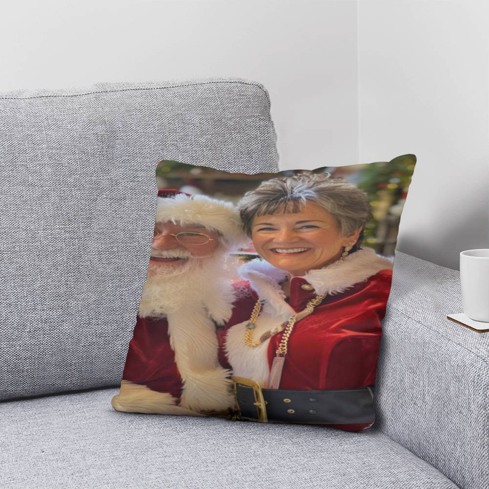 The Claus Couple's Holiday Harmony Pillow