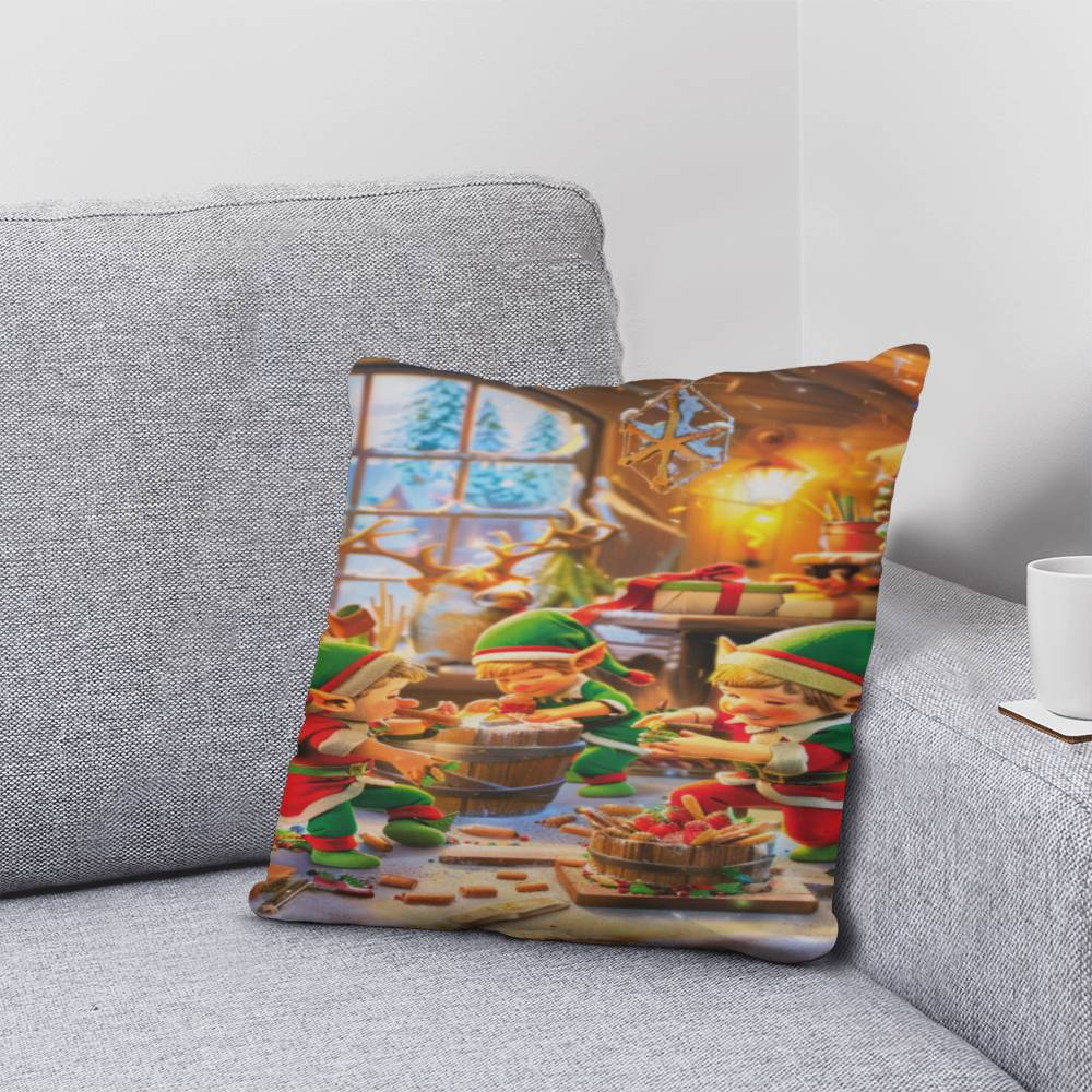 Elves in Action Workshop Magic Pillow