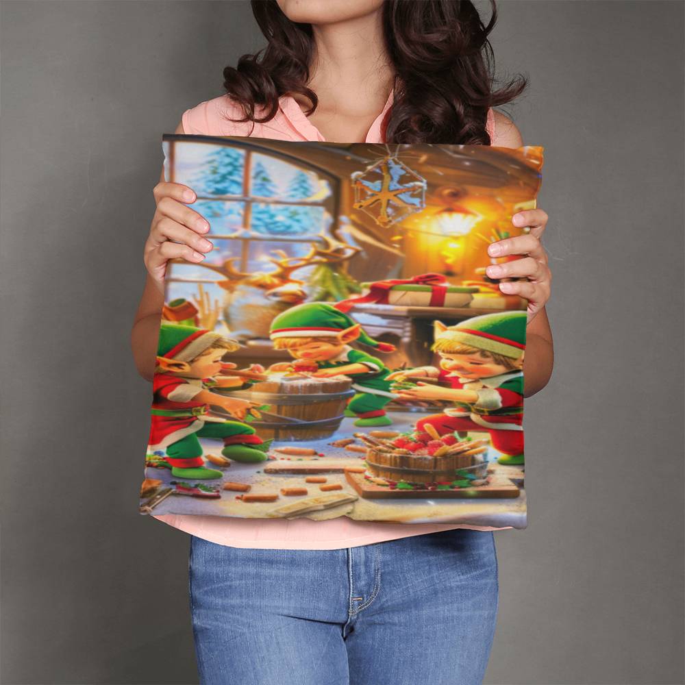 Elves in Action Workshop Magic Pillow