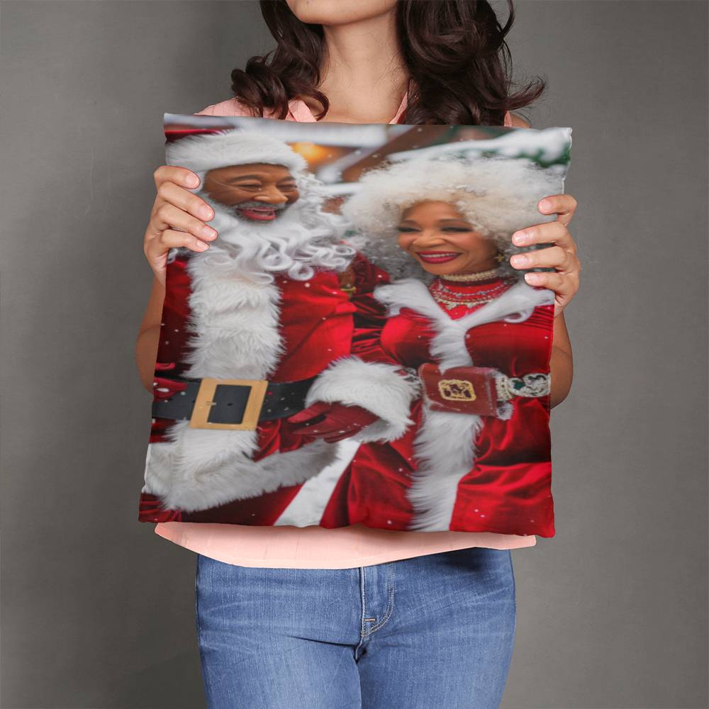 The Claus Couple's Holiday Magic Pillow