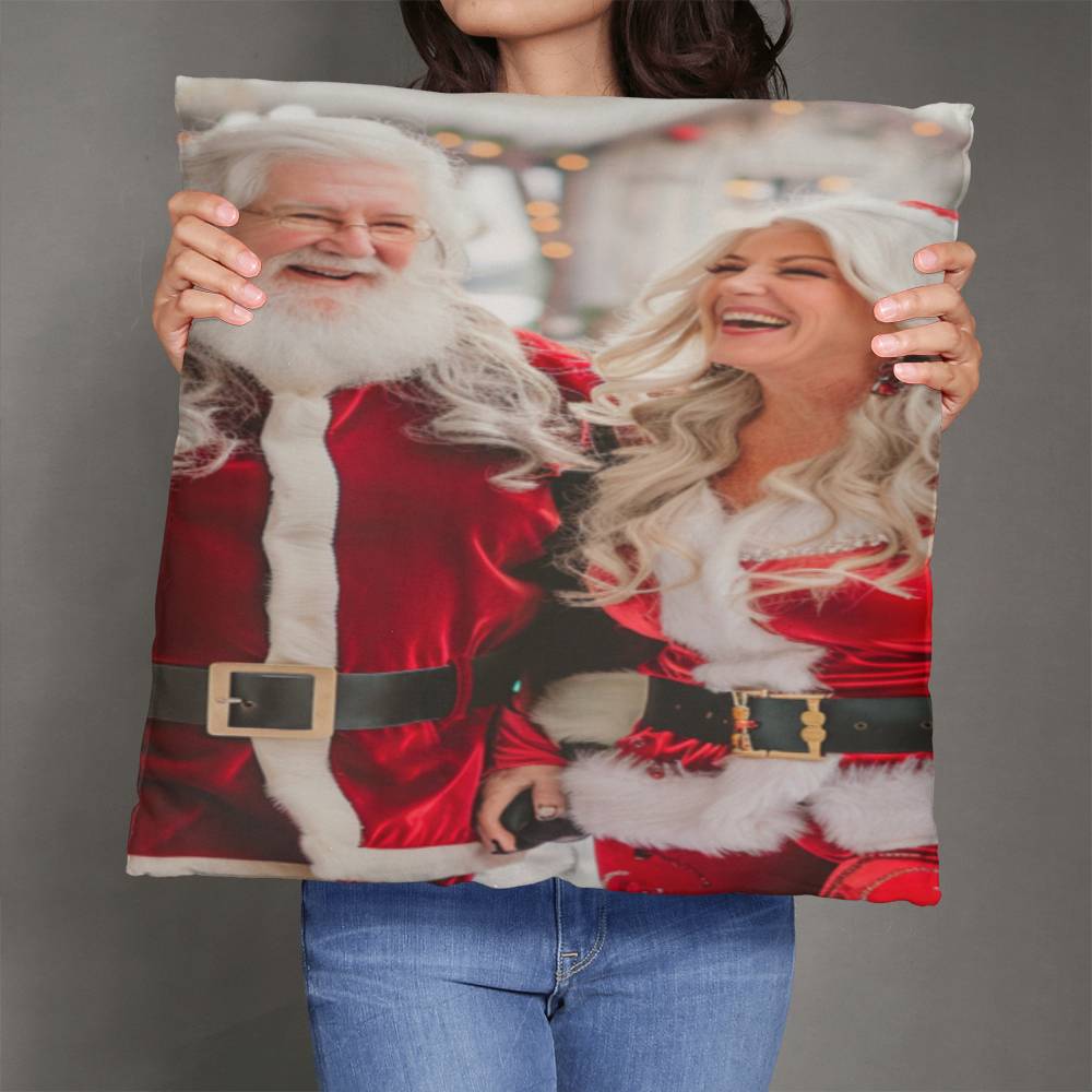 The Claus Couple's Workshop Cheer Pillow
