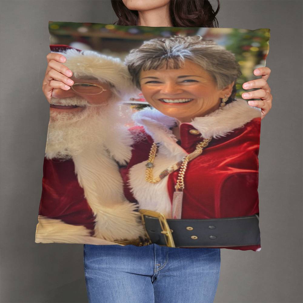 The Claus Couple's Holiday Harmony Pillow