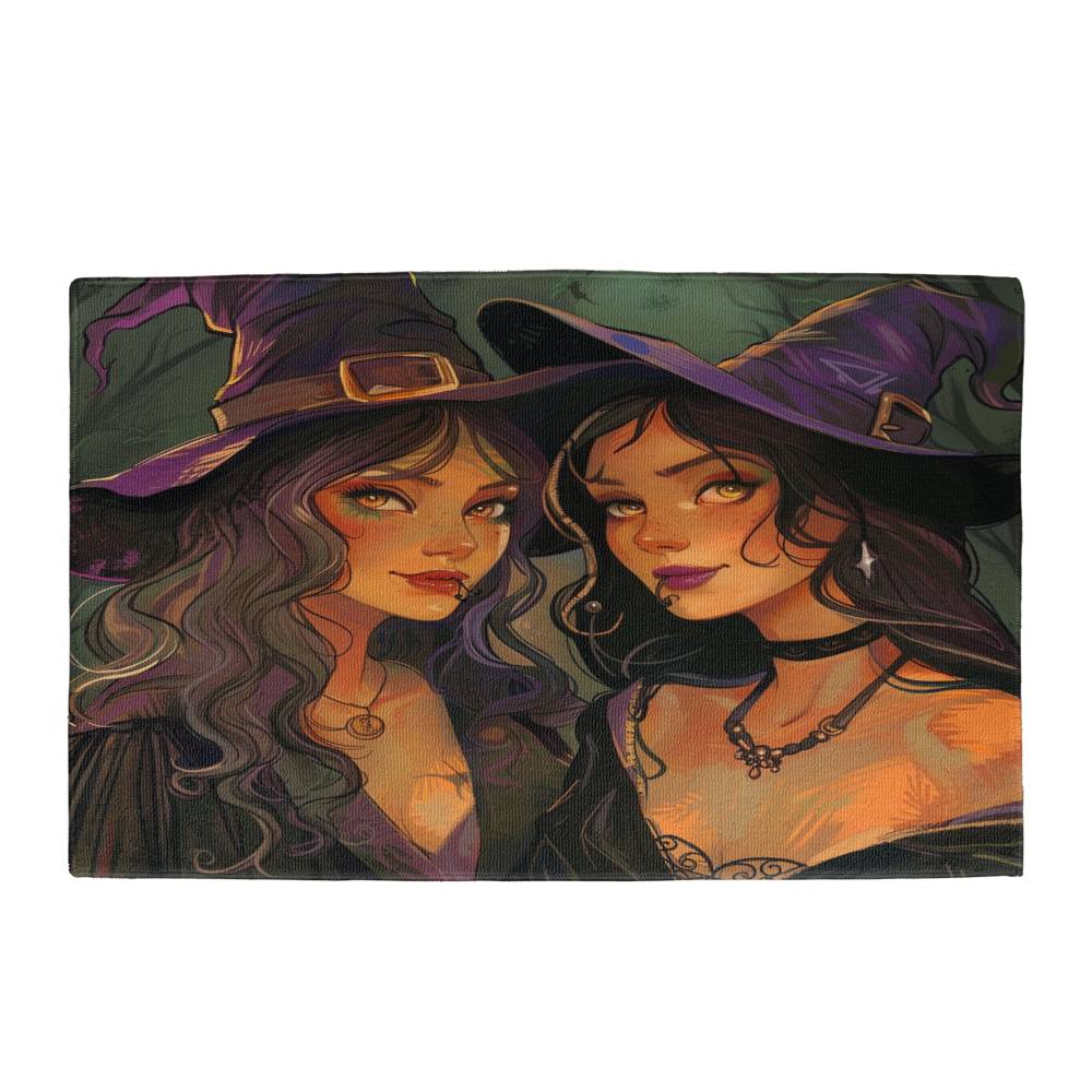 Bewitching Sisters Welcome Mat